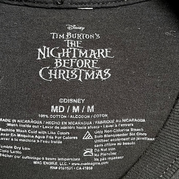 The Nightmare Before Christmas Oogie Boogie Long-Sleeve T-Shirt Sz M - Picture 4 of 7